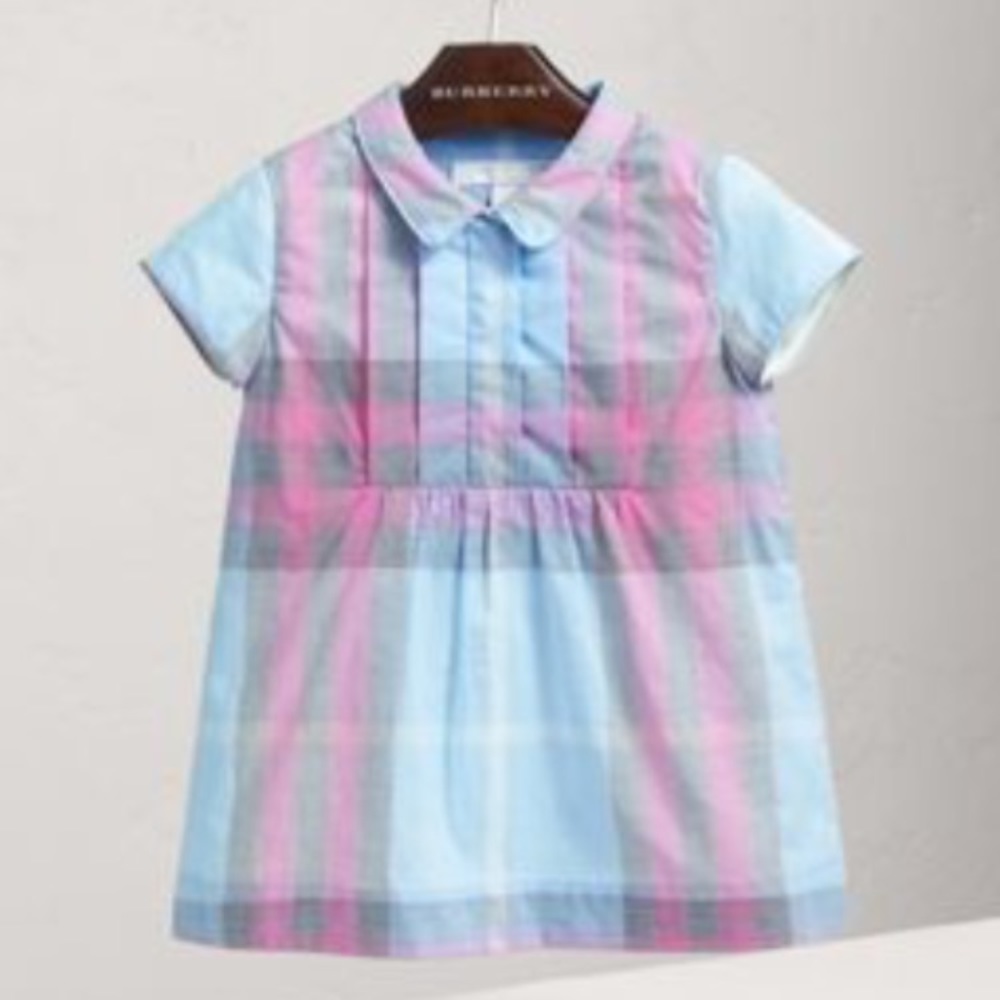 Burberry Girls Chalk Blue Taylor Shirt Dress